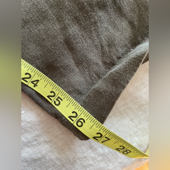 Black Crane tapered drop crotch linen pants - Picture 9 of 13